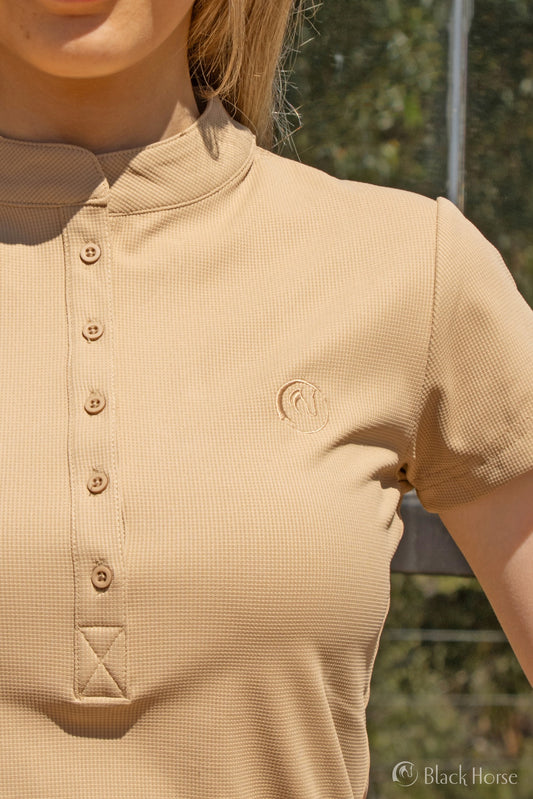 Dani Waffle Cooling Top - Mocha (Previous Logo)