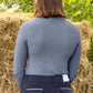 Darby Waffle Pocket Top - Slate NEW STYLE