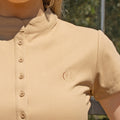 Dani Waffle Cooling Top - Mocha (Previous Logo)