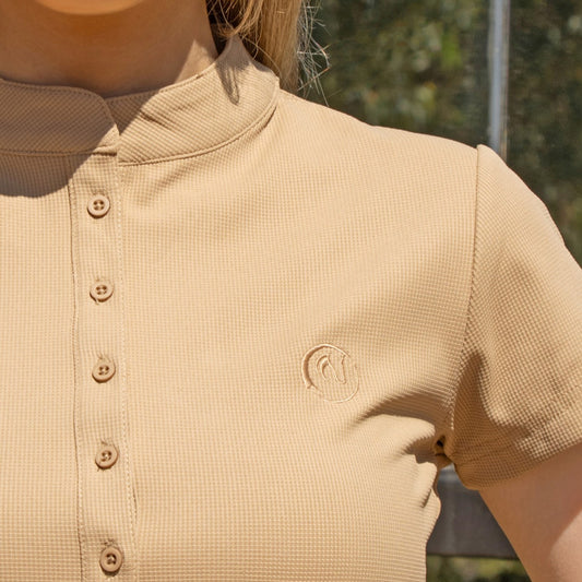 Dani Waffle Cooling Top - Mocha (Previous Logo)