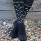 Black Horse Wool Socks - Black/Cream Bits
